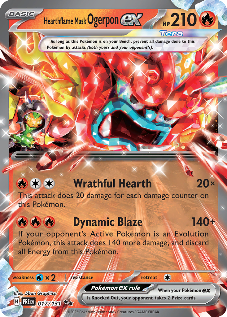 Hearthflame Mask Ogerpon ex #17 Prismatic Evolutions en