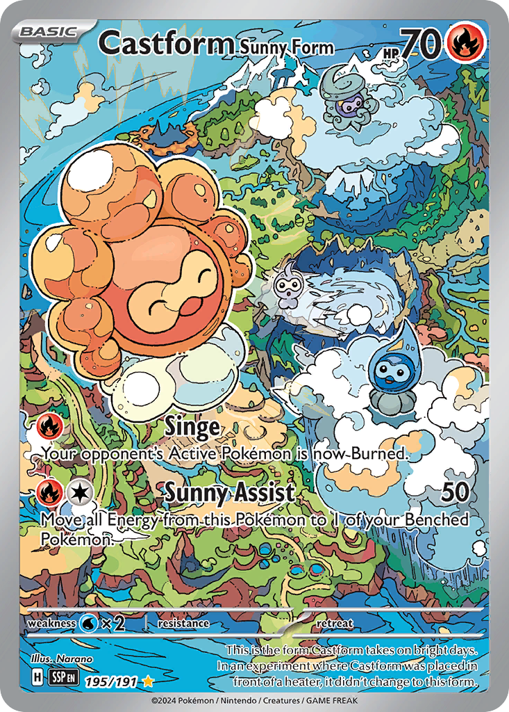 Castform Sunny Form #195 Surging Sparks en