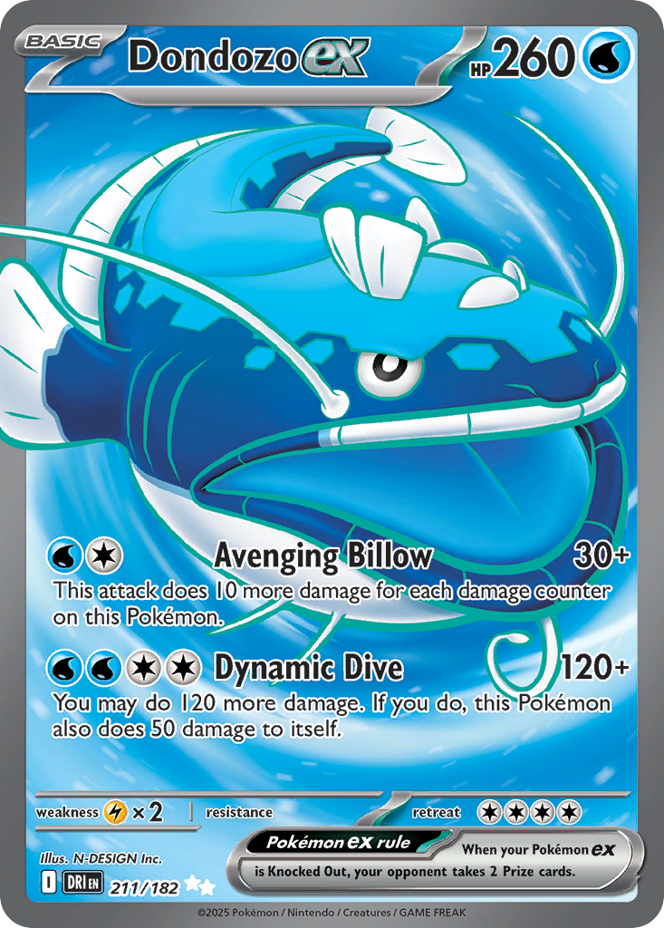 Dondozo ex #211 Destined Rivals en