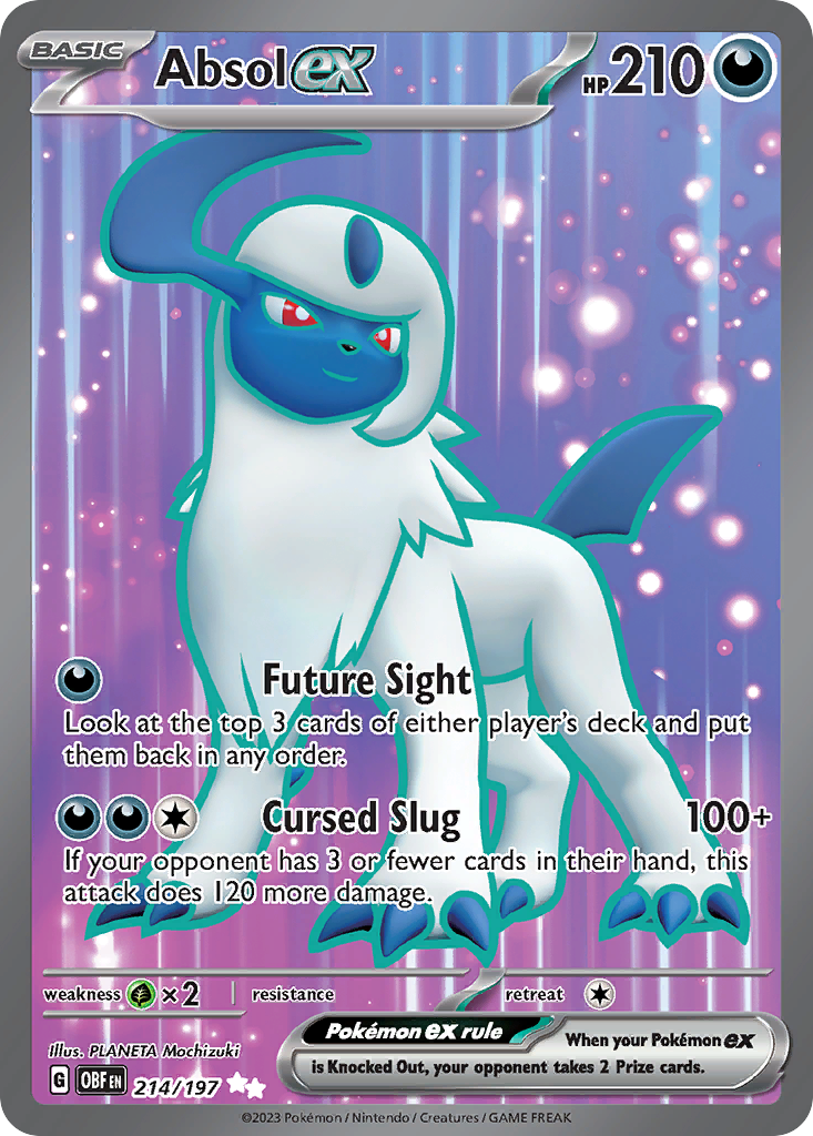 Absol ex #214 Obsidian Flames en