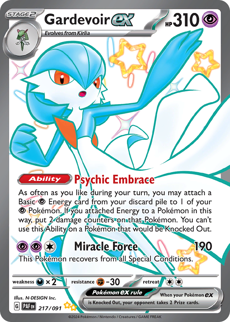 Gardevoir ex #217 Paldean Fates en