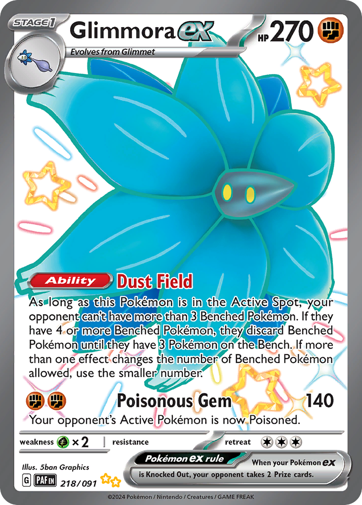 Glimmora ex #218 Scarlet & Violet Paldean Fates en