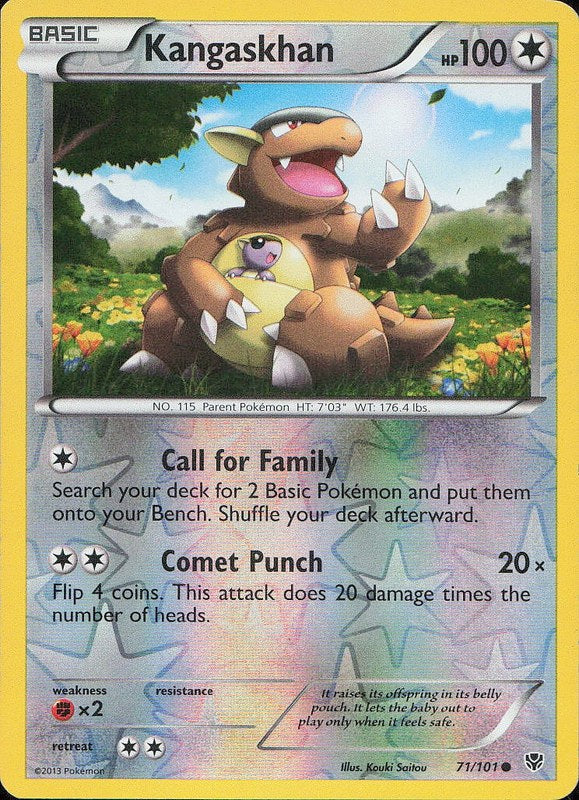 Kangaskhan #71 reverse_holo Plasma Blast en