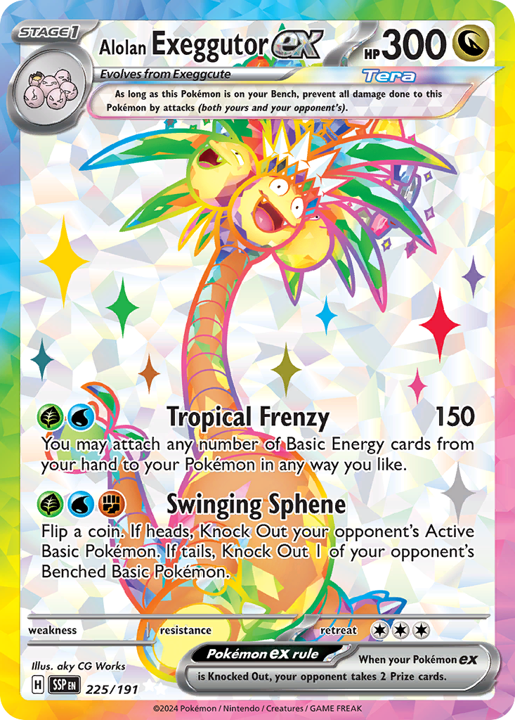 Alolan Exeggutor ex #225 Scarlet & Violet Surging Sparks en