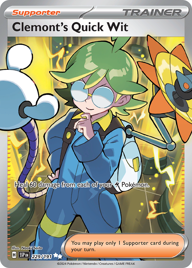 Clemont's Quick Wit #229 Surging Sparks en