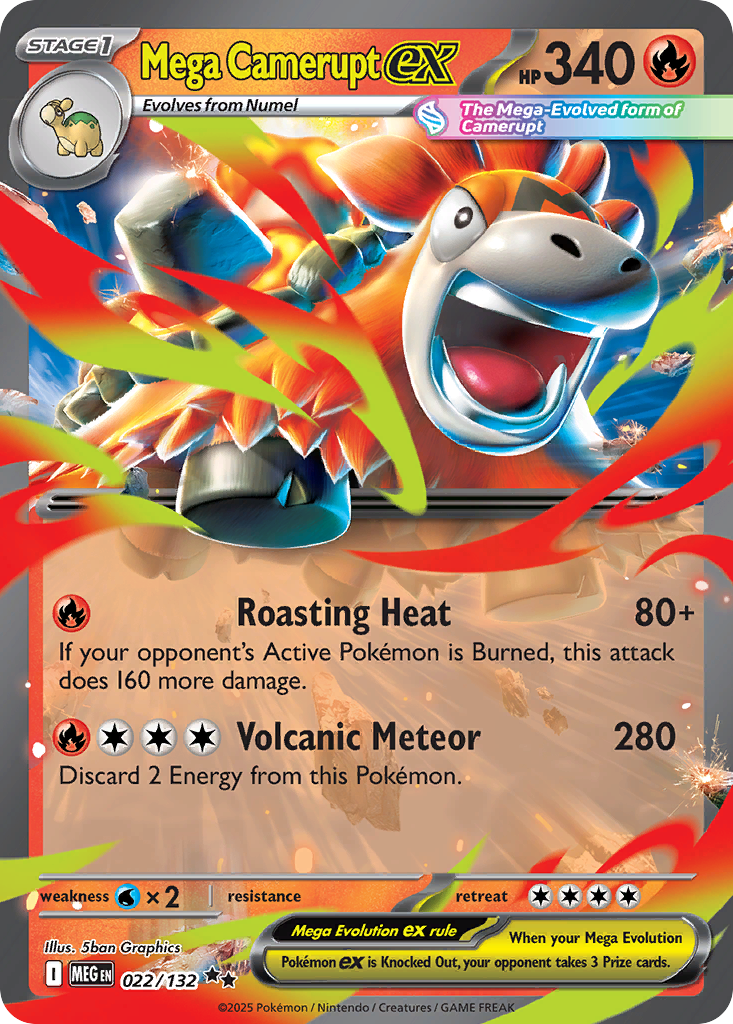 Mega Camerupt ex #22 Mega Evolution en