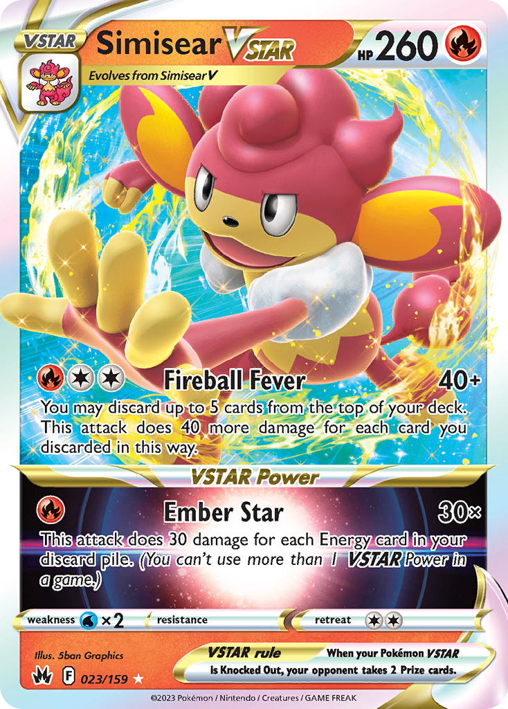 Simisear VSTAR #23 Crown Zenith en