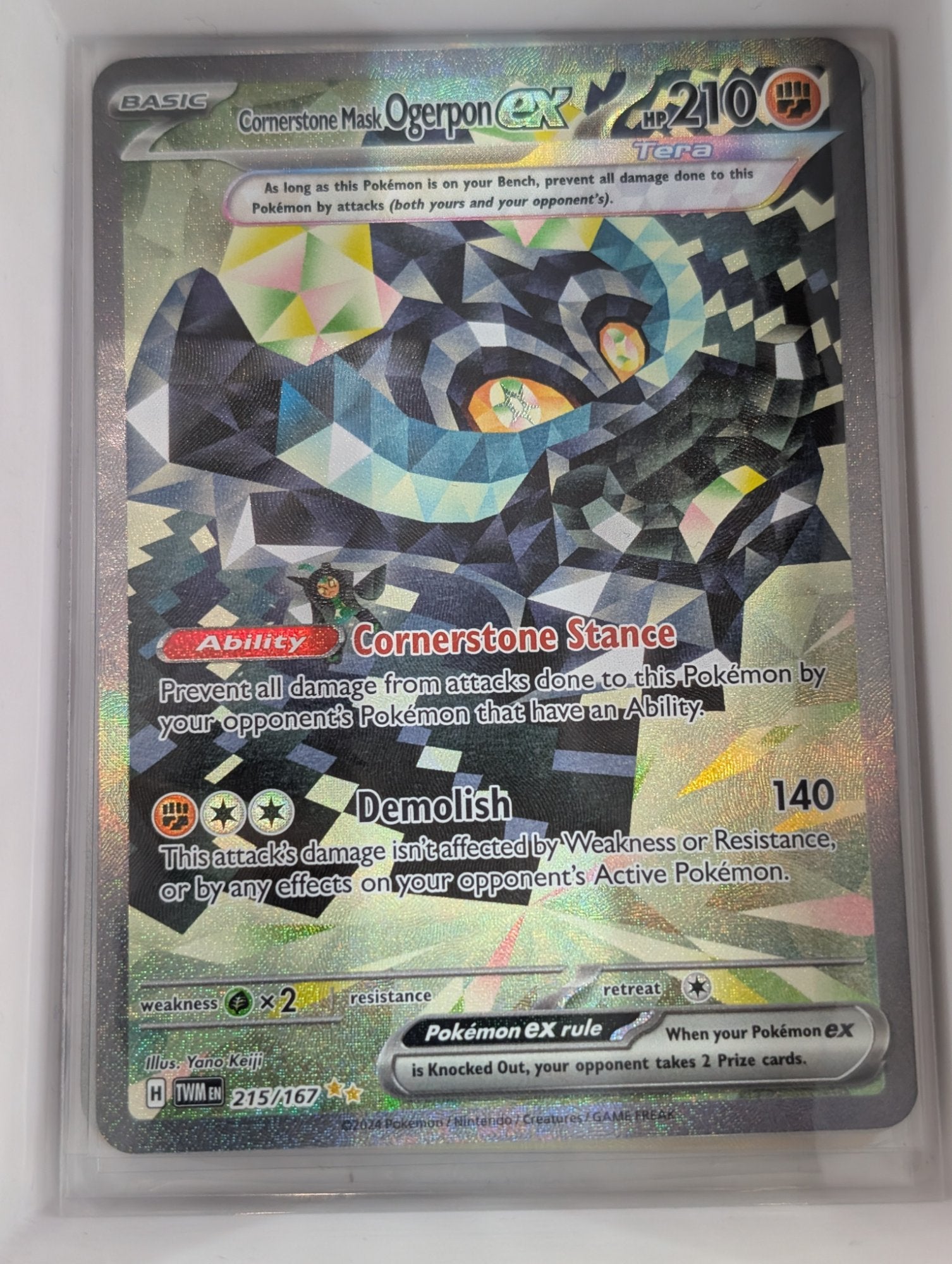 Image of Cornerstone Mask Ogerpon ex Twilight Masquerade (TWM) #215