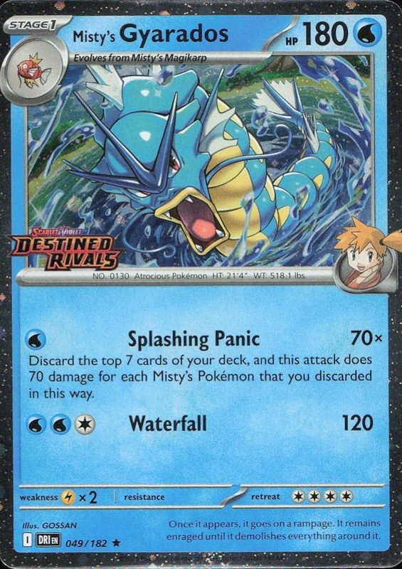 Misty's Gyarados #49 Cosmo Holo Stamped Destined Rivals en