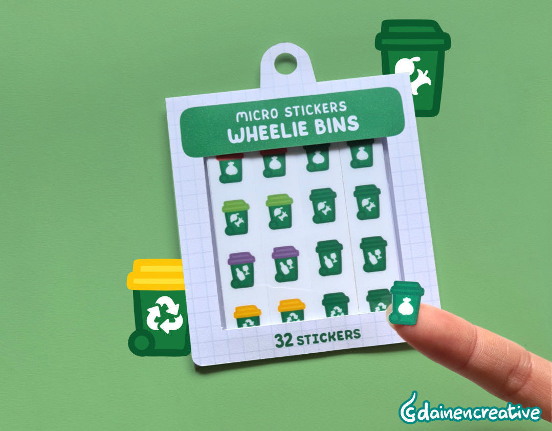 Artist Series - Micro Stickers Wheelie Bins - Dainencreative