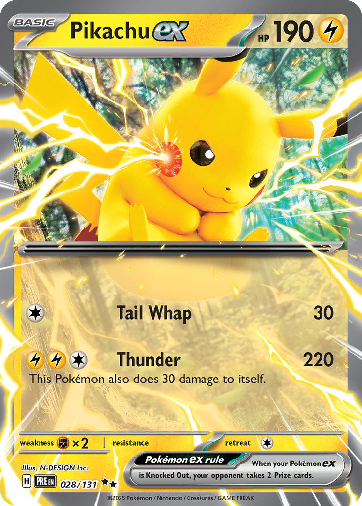 Pikachu ex #28 Prismatic Evolutions en
