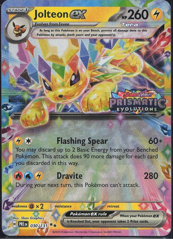 Jolteon ex #30 Prismatic Evolutions Stamp Prismatic Evolutions en