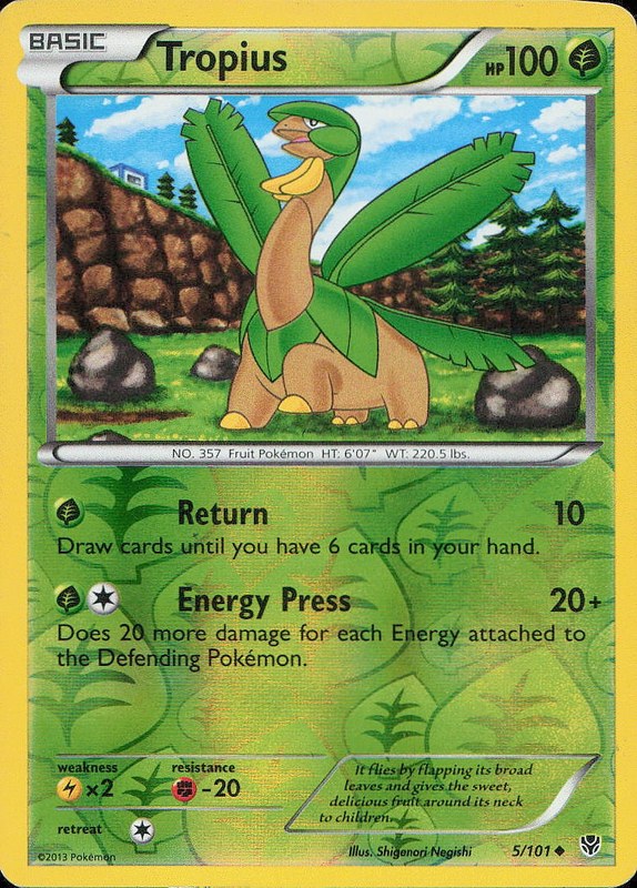 Tropius #5 reverse_holo Plasma Blast en