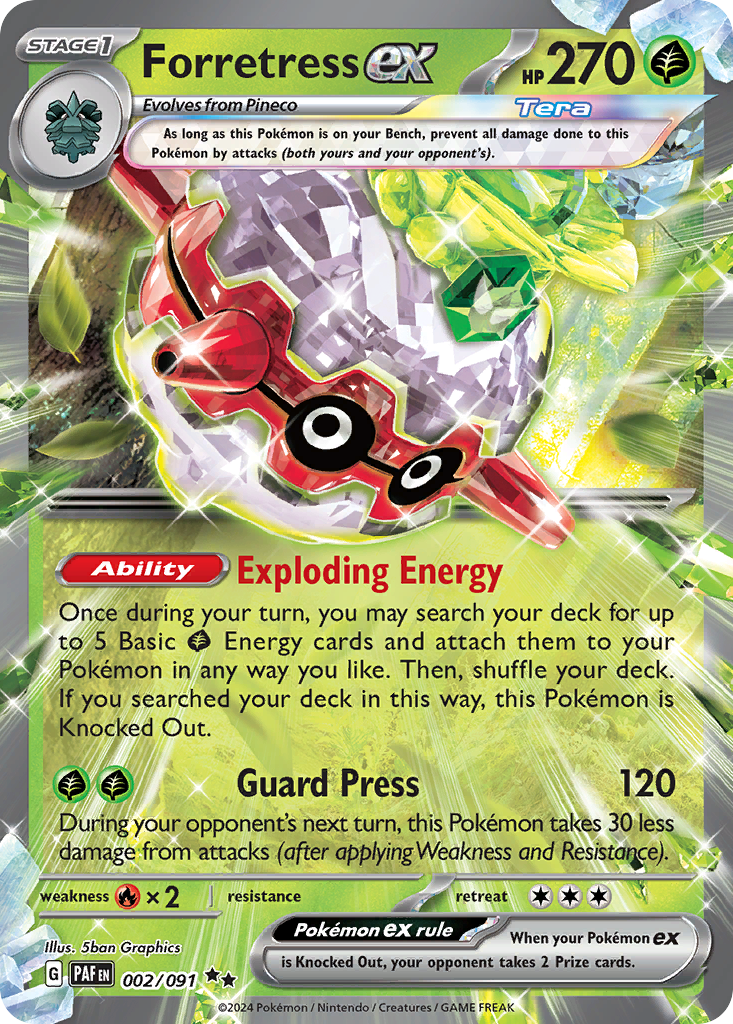 Forretress ex #2 Scarlet & Violet Paldean Fates en