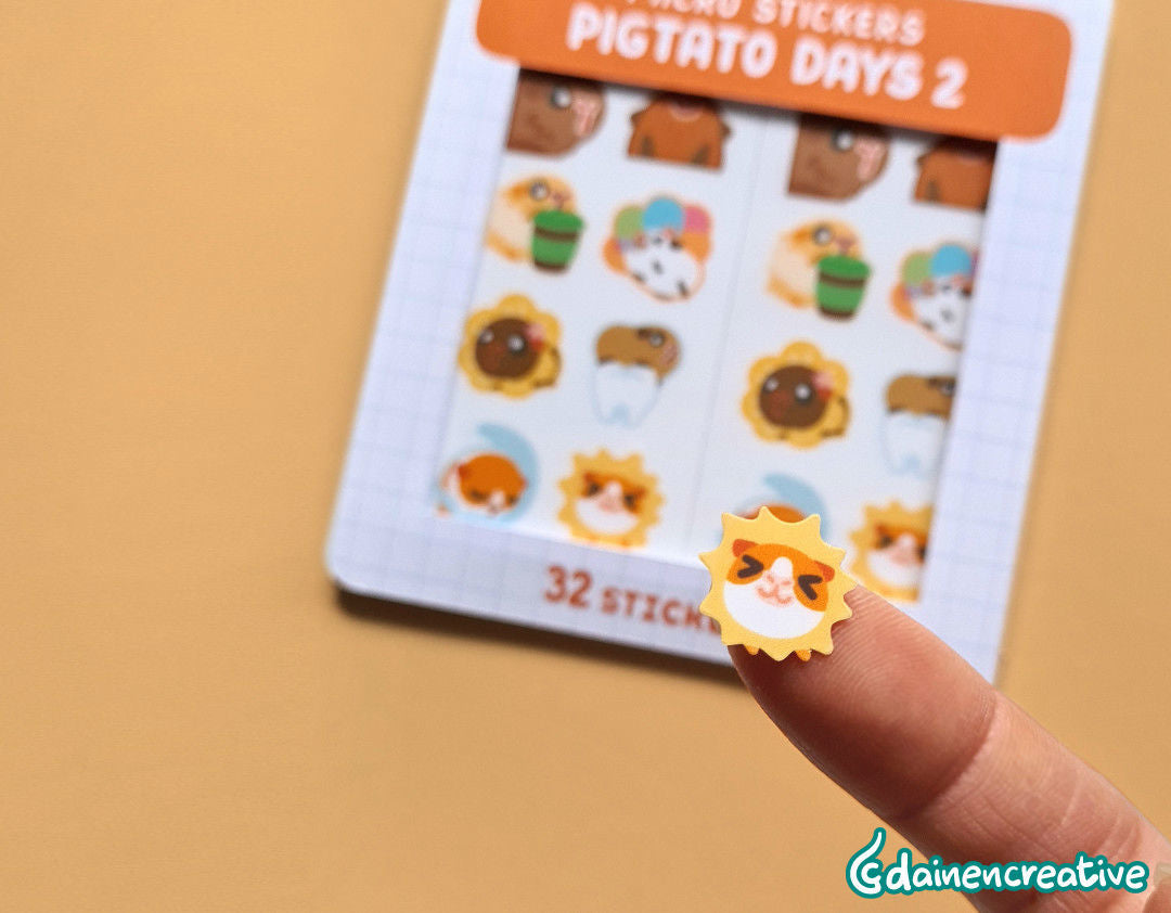 Artist Series - Micro Stickers Pigtato Days - Dainencreative