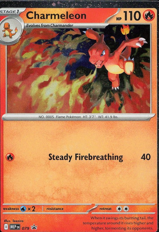 Charmeleon #79 Cosmo Holo Mega Evolution Promos en