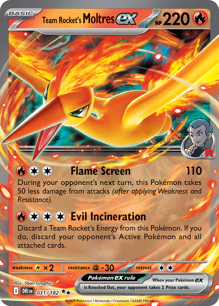 Team Rocket's Moltres ex #31 Destined Rivals en
