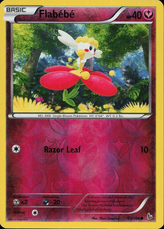 Flabébé #63 reverse_holo Flashfire en