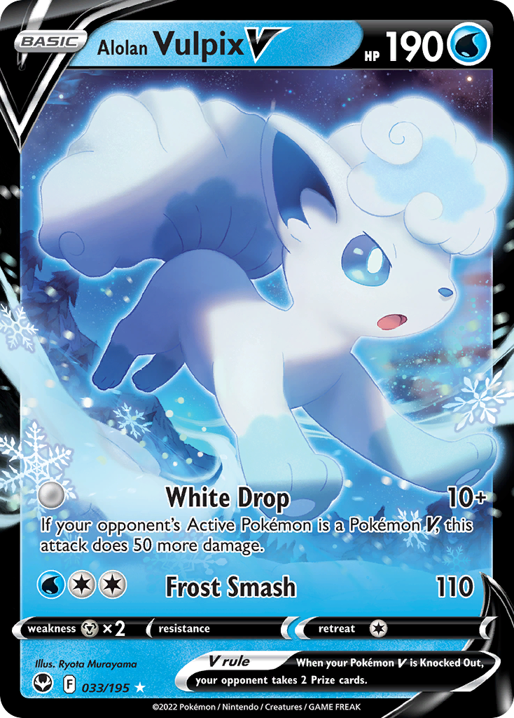 Alolan Vulpix V #33 Silver Tempest en