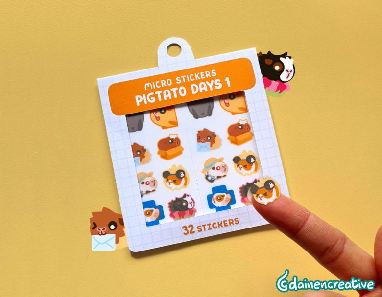 Artist Series - Micro Stickers Pigtato Days - Dainencreative