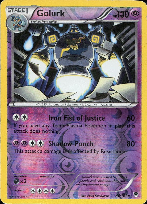 Golurk #46 reverse_holo Plasma Blast en