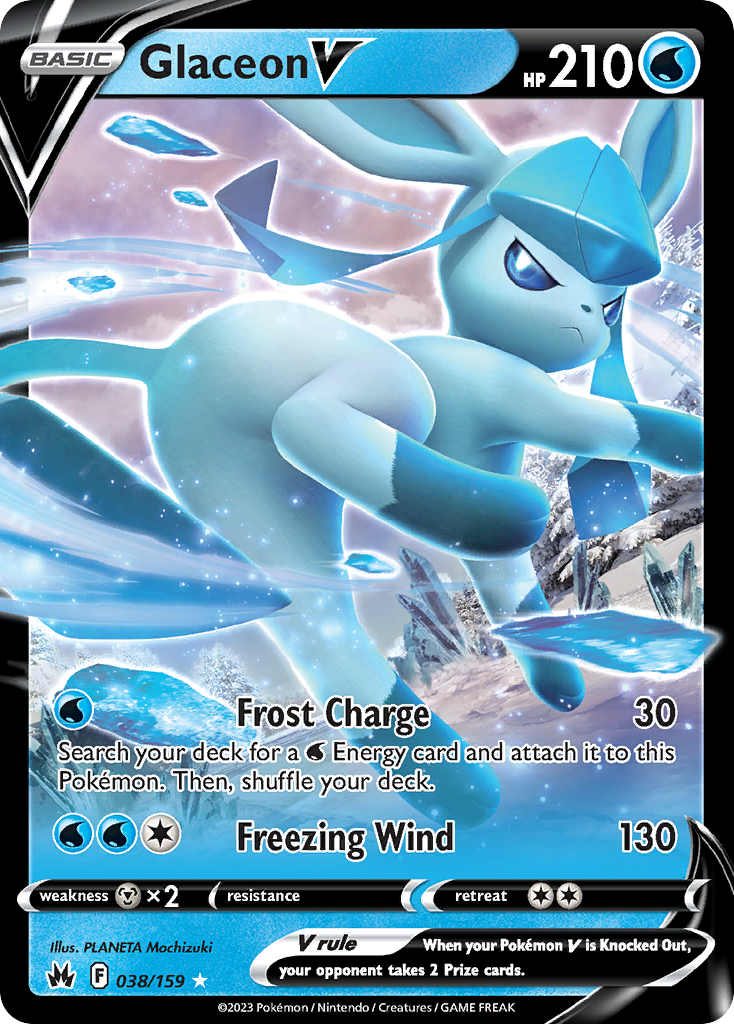 Glaceon V #38 Crown Zenith en