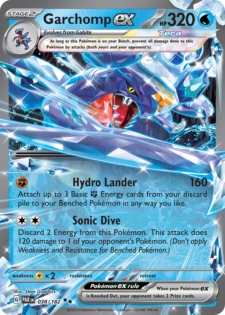 Garchomp ex #38 Scarlet & Violet Paradox Rift en