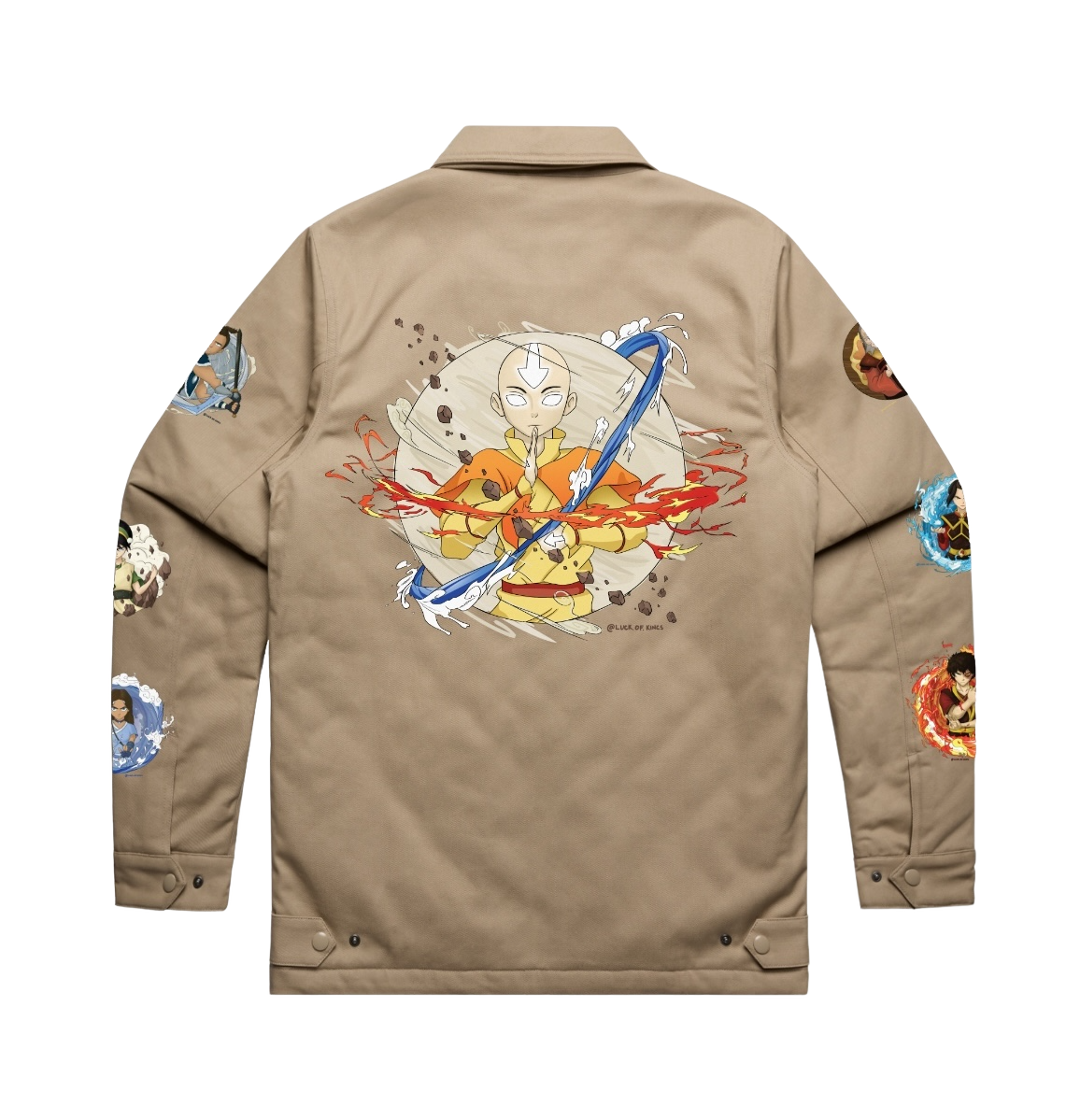 Avatar: The Last Airbender Inspired AS Colour Bomber Jacket - Luck of Kings - Pop Culture Larrikin