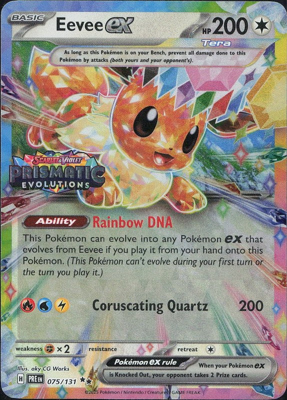 Eevee ex #75 Prismatic Evolutions Stamp Prismatic Evolutions en