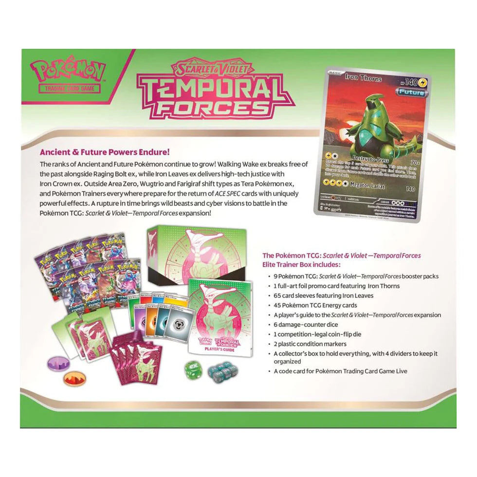 Temporal Forces - Elite Trainer Box (ETB) - Pokemon TCG Scarlet & Violet - Pop Culture Larrikin 