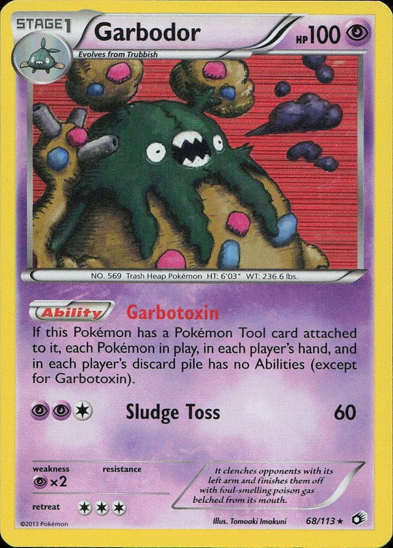 Garbodor #68 Holo Legendary Treasures en