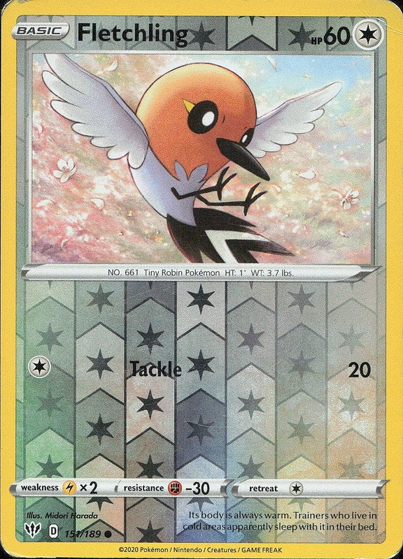 Fletchling #151 reverse_holo Darkness Ablaze en