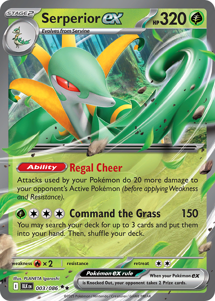 Serperior ex #3 Black Bolt en