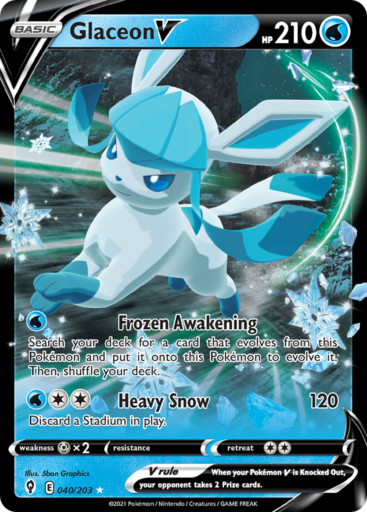 Glaceon V #40 Evolving Skies en
