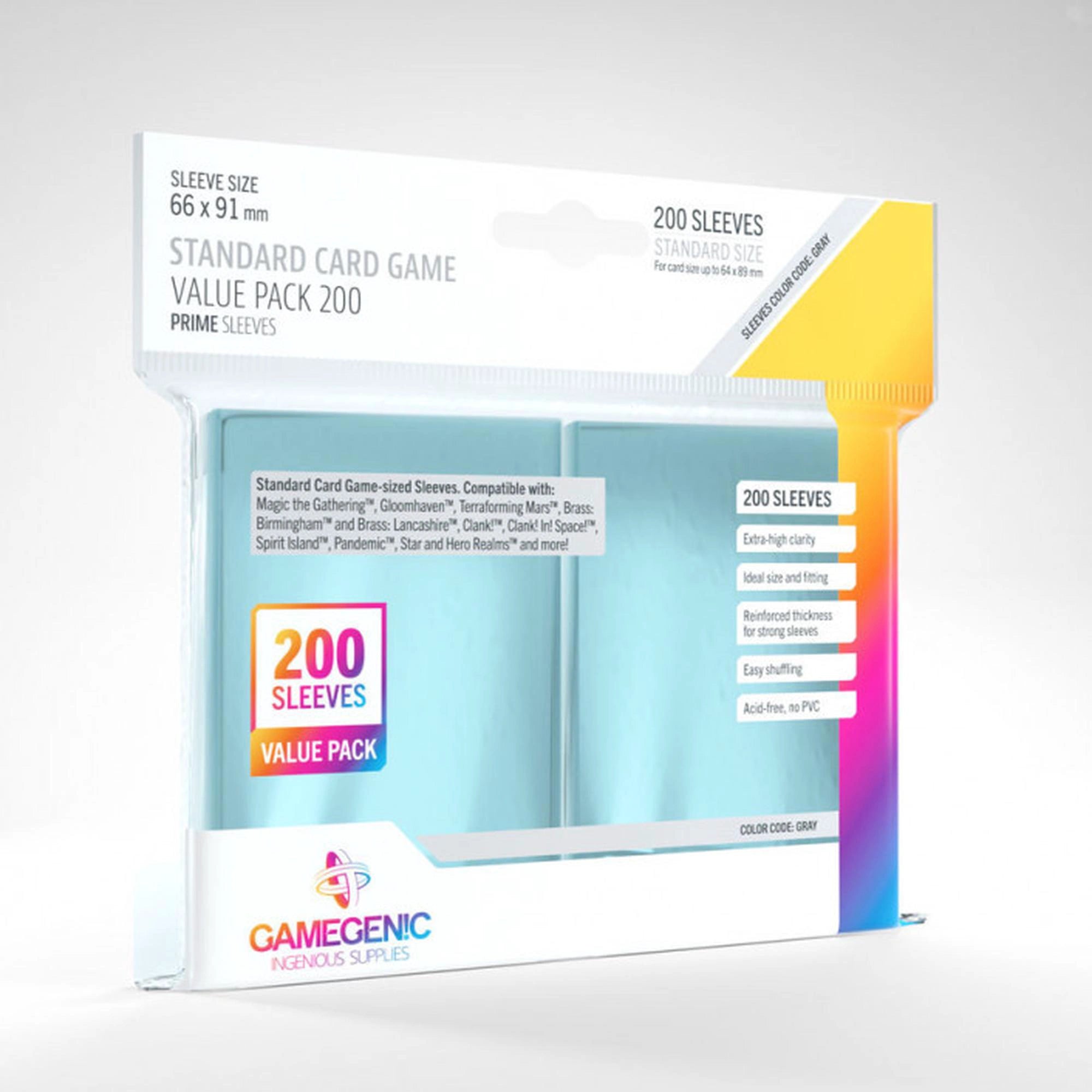 Gamegenic Prime - Standard Card Game Sleeve Value Pack 200