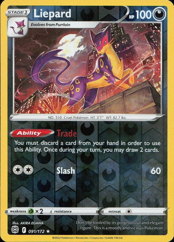 Liepard #91 reverse_holo Brilliant Stars en