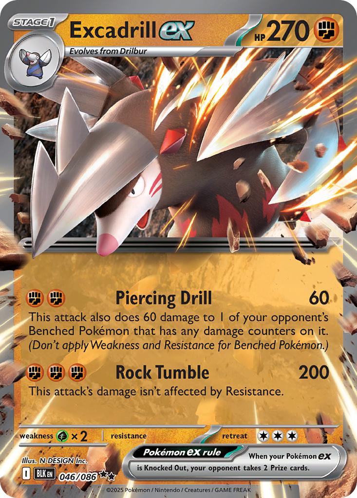 Excadrill ex #46 Scarlet & Violet Series Black Bolt en