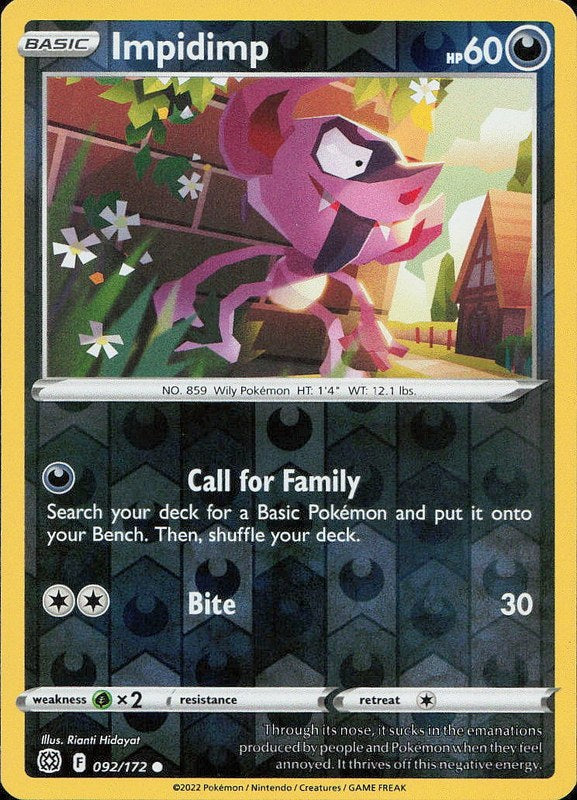 Impidimp #92 reverse_holo Brilliant Stars en