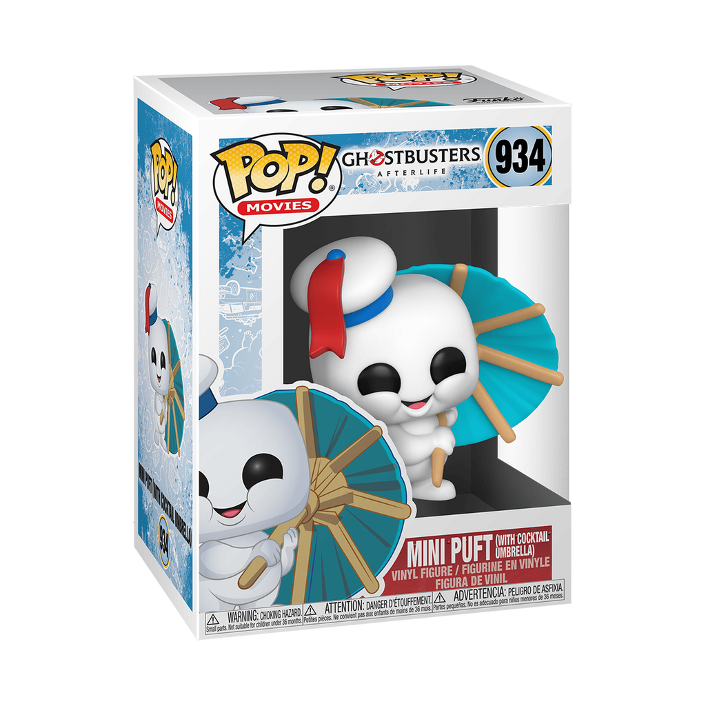 Funko Pop! Ghostbusters: Afterlife - Mini Puft with Cocktail Umbrella #934 in window box