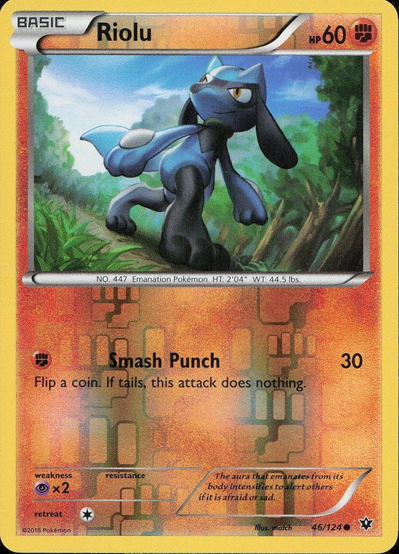 Riolu #46 reverse_holo Fates Collide en