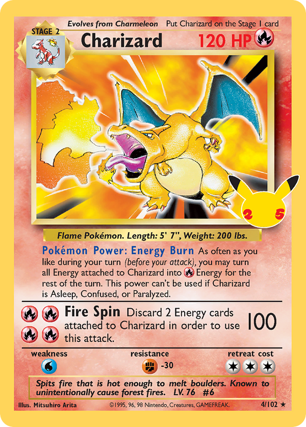 Charizard #4 Foil, Classic Collection BS Base EN Pokemon