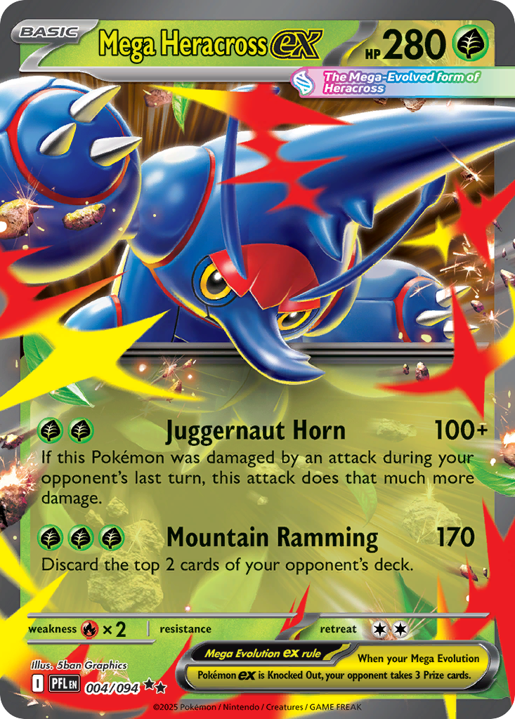Mega Heracross ex #4 Phantasmal Flames en
