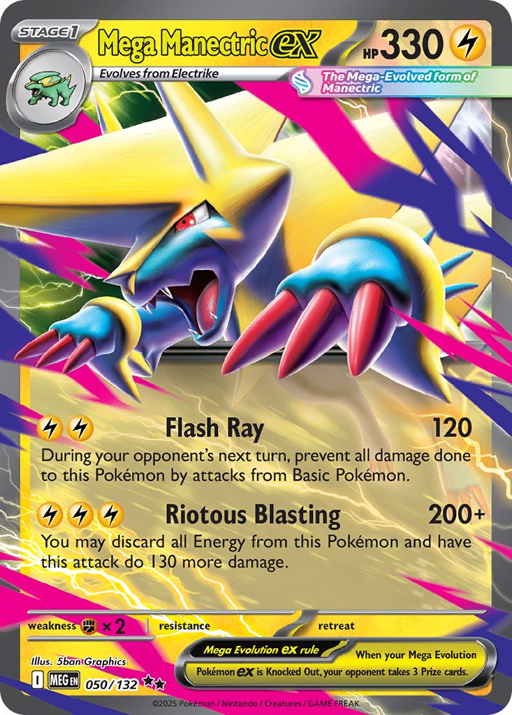 Mega Manectric ex #50 Mega Evolution en