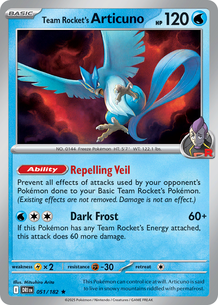 Team Rocket's Articuno #51 Destined Rivals en