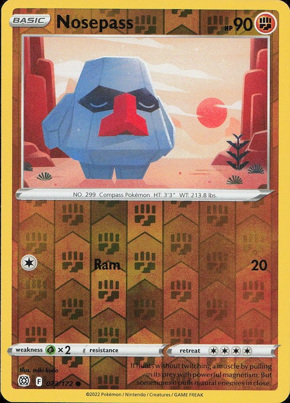 Nosepass #73 reverse_holo Brilliant Stars en