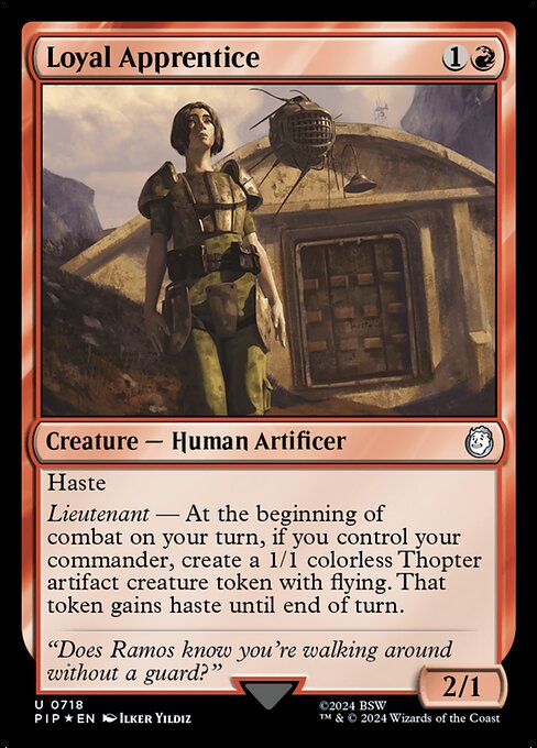 Loyal Apprentice #718 Surge Foil PIP Fallout EN MTG