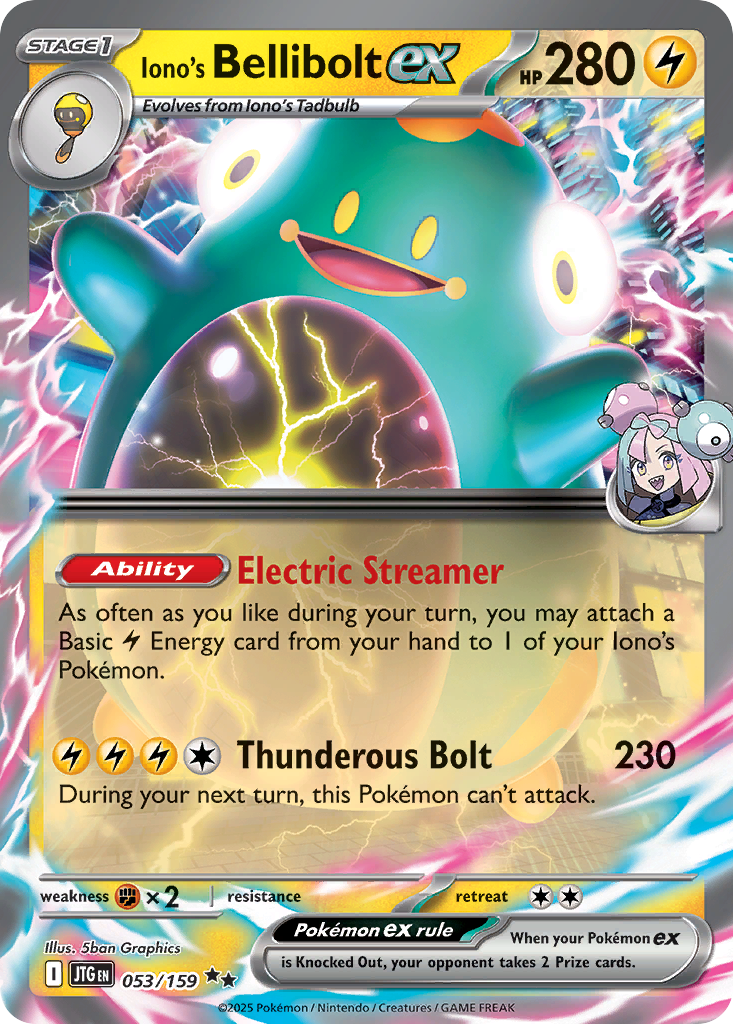 Iono's Bellibolt ex #53 Journey Together en
