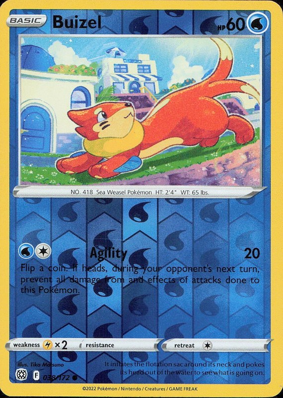 Buizel #38 reverse_holo Brilliant Stars en