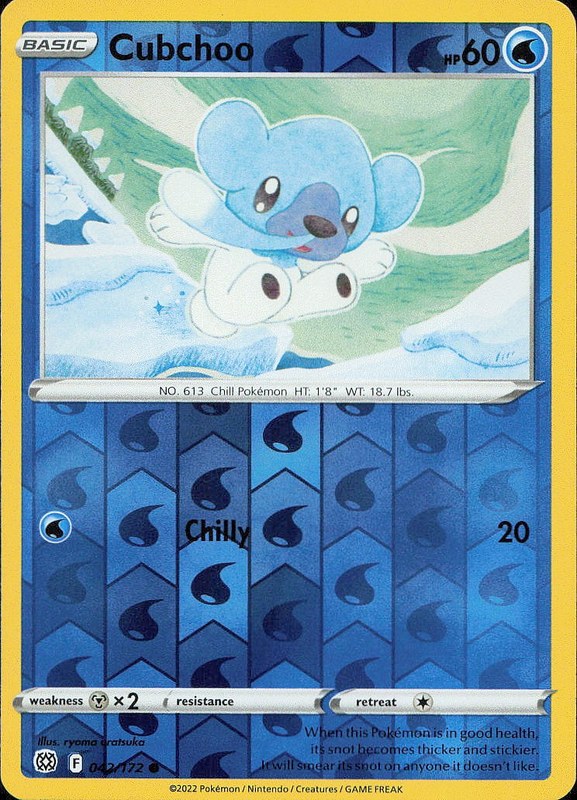 Cubchoo #42 reverse_holo Brilliant Stars en