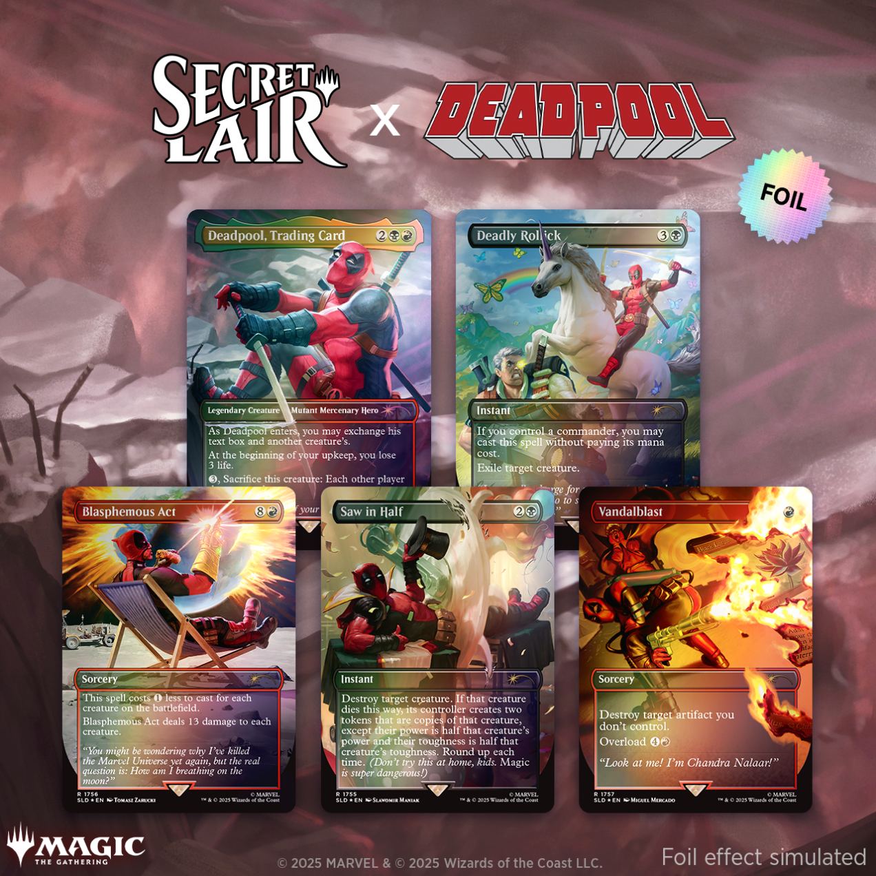 Secret Lair x Marvel's Deadpool Edition MTG - Pop Culture Larrikin 